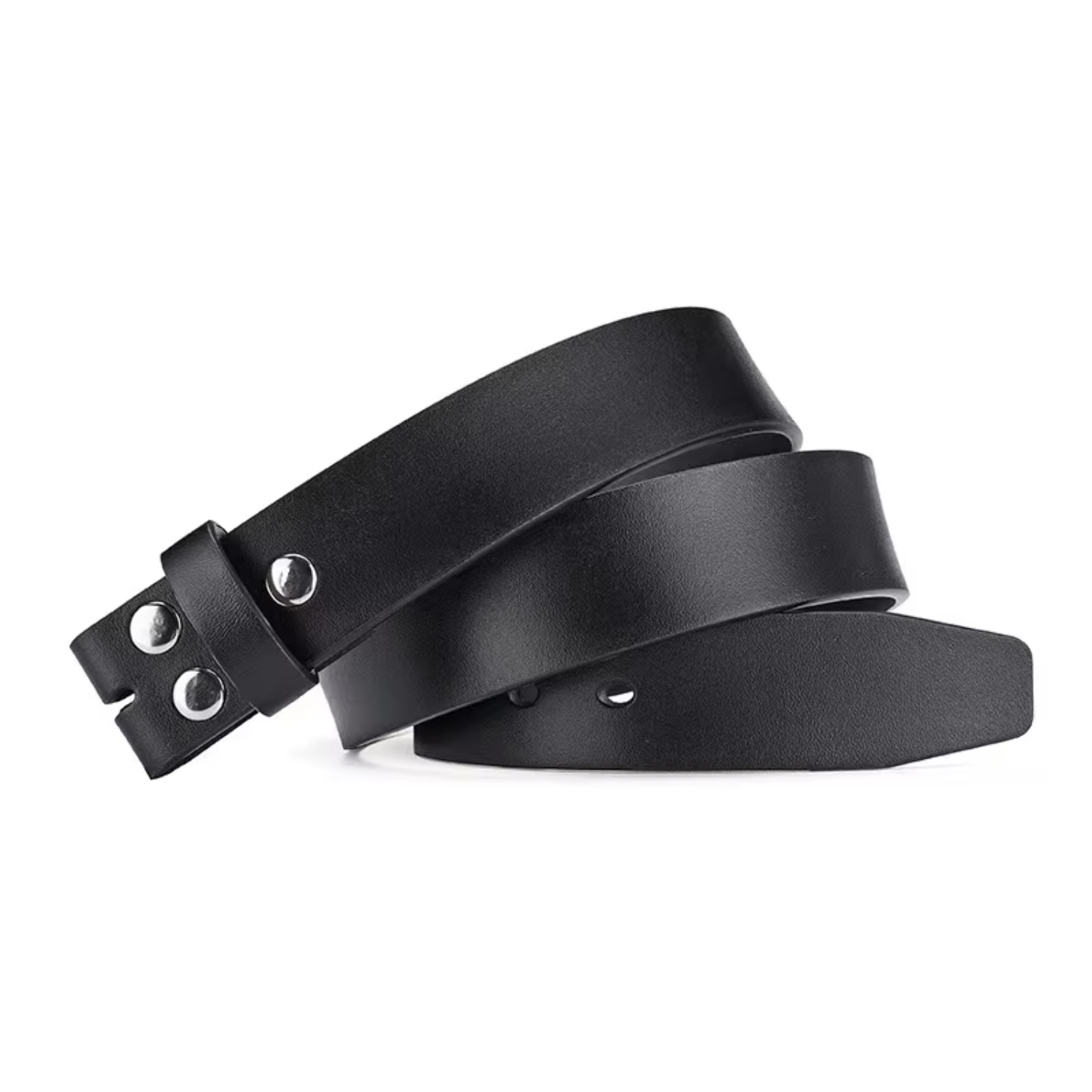 Classics Leather Belt Strap Split Leather Custom Snap on Button Without Buckle 3.8 Width Men Leather Belts Strap