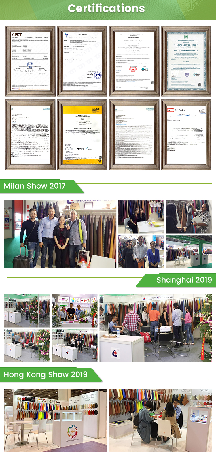 Certifications