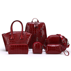 Crocodile Pattern PU Leather Handbag Set
