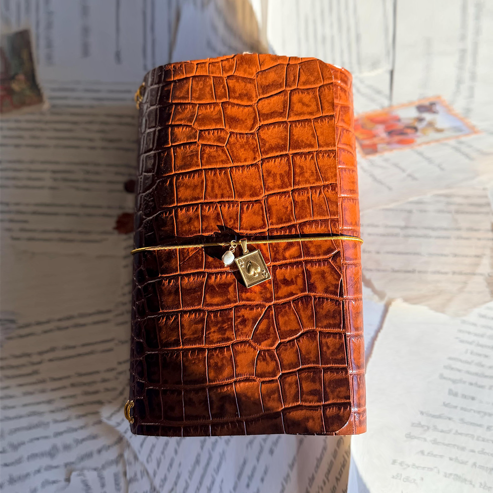 2026High End Crocodile Pattern Notebook PU Leather Hardcover Slipcase Sleeve A5 Premium Journal Custom Corporate Gift Box