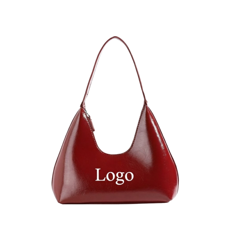Wholesale Elegant Women's Hand Bag Genuine Leather Hobo with Reinforced Stitching Custom Service Ready