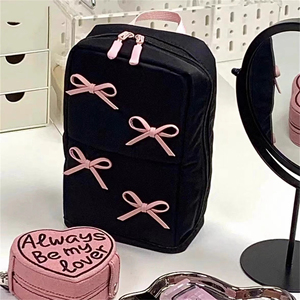 Polka Dot PU Leather Travel Makeup Bag