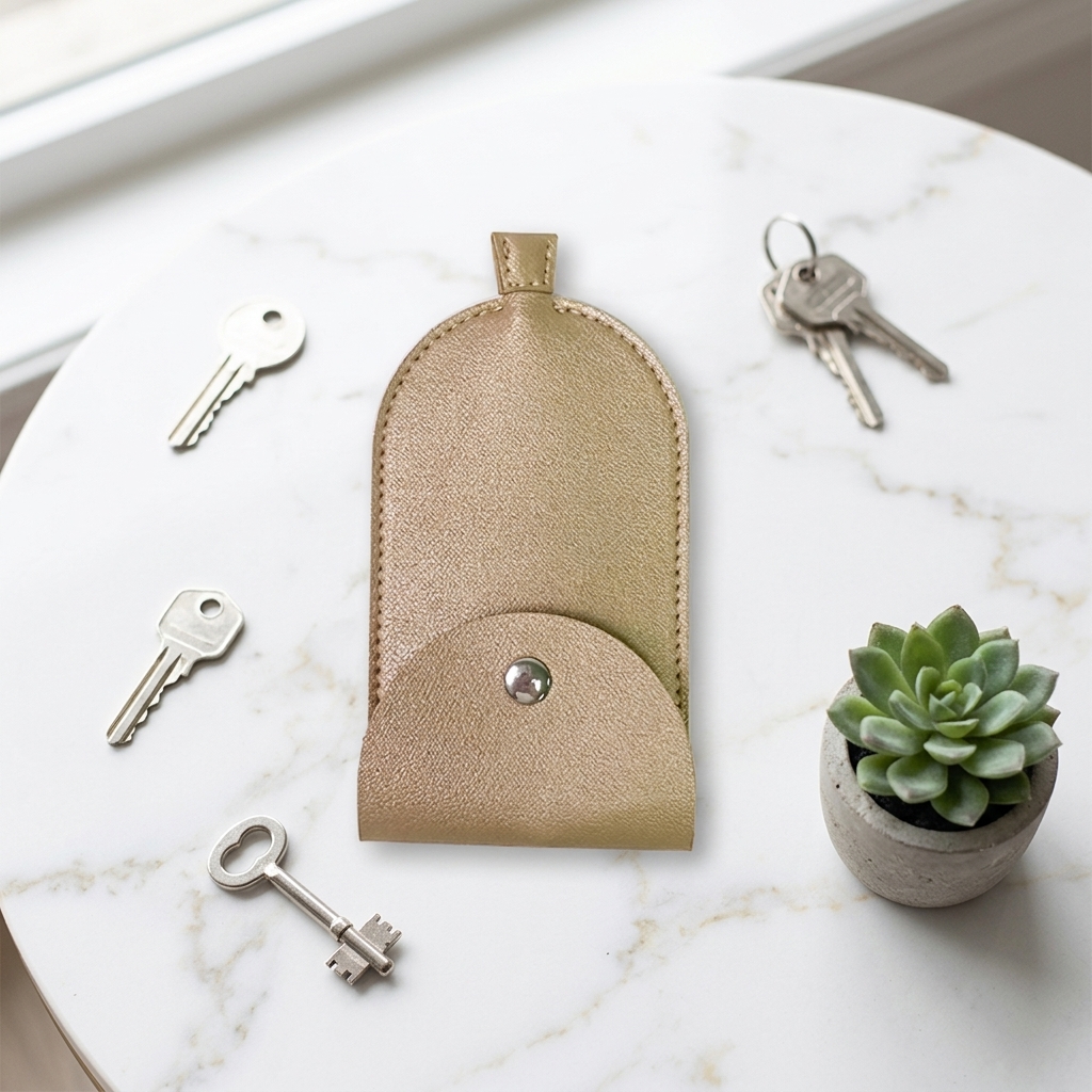 Custom Color Car Key Holder Retro Leather Key Pouch Hand-made Pull-out Key for Men & Women Travel