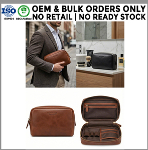 Crazy Horse Leather Mens Toiletry Dopp Kit