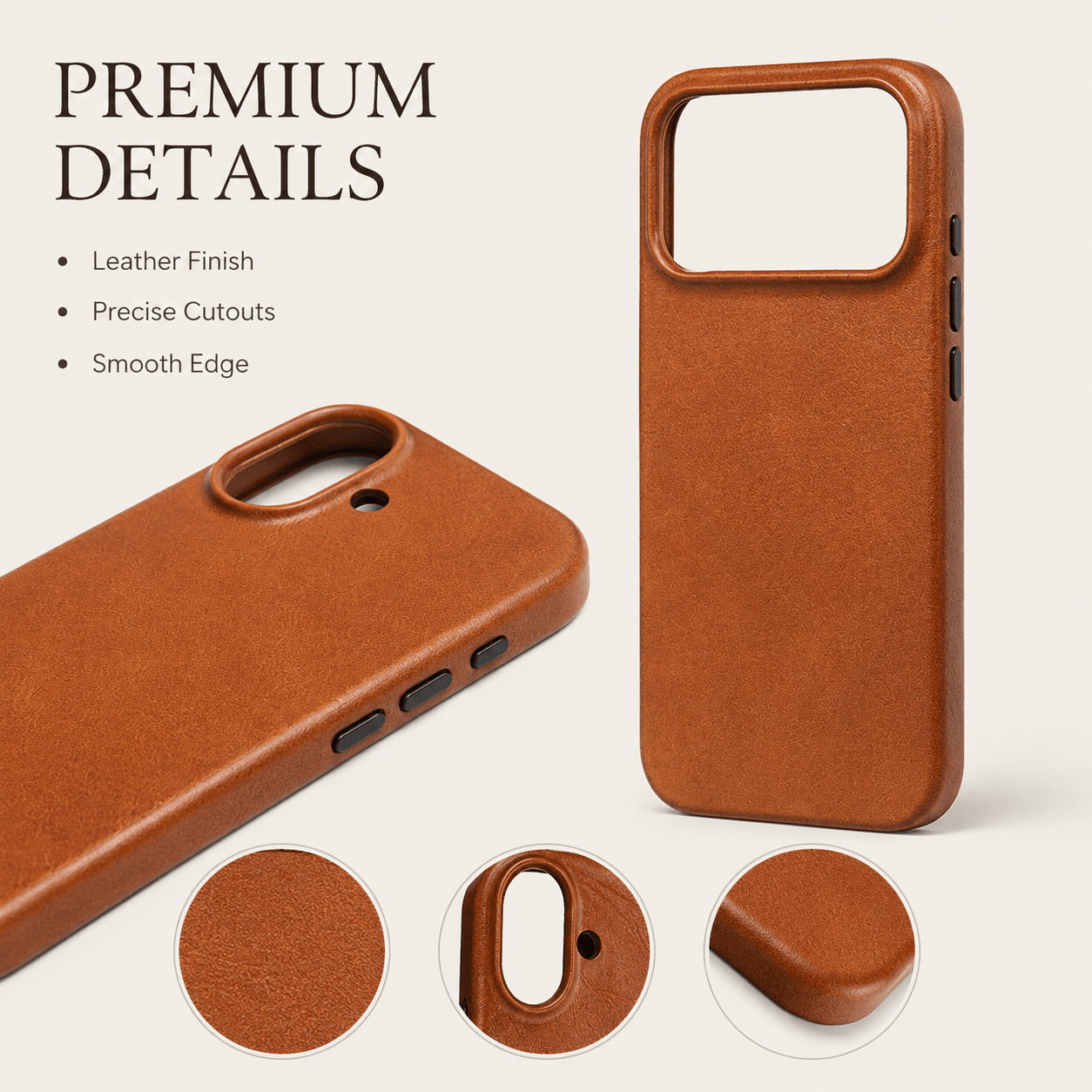 Custom Logo Luxury Genuine Leather Mobile Phone Case Shockproof Magnetic Cover for All Smartphones Wholesale