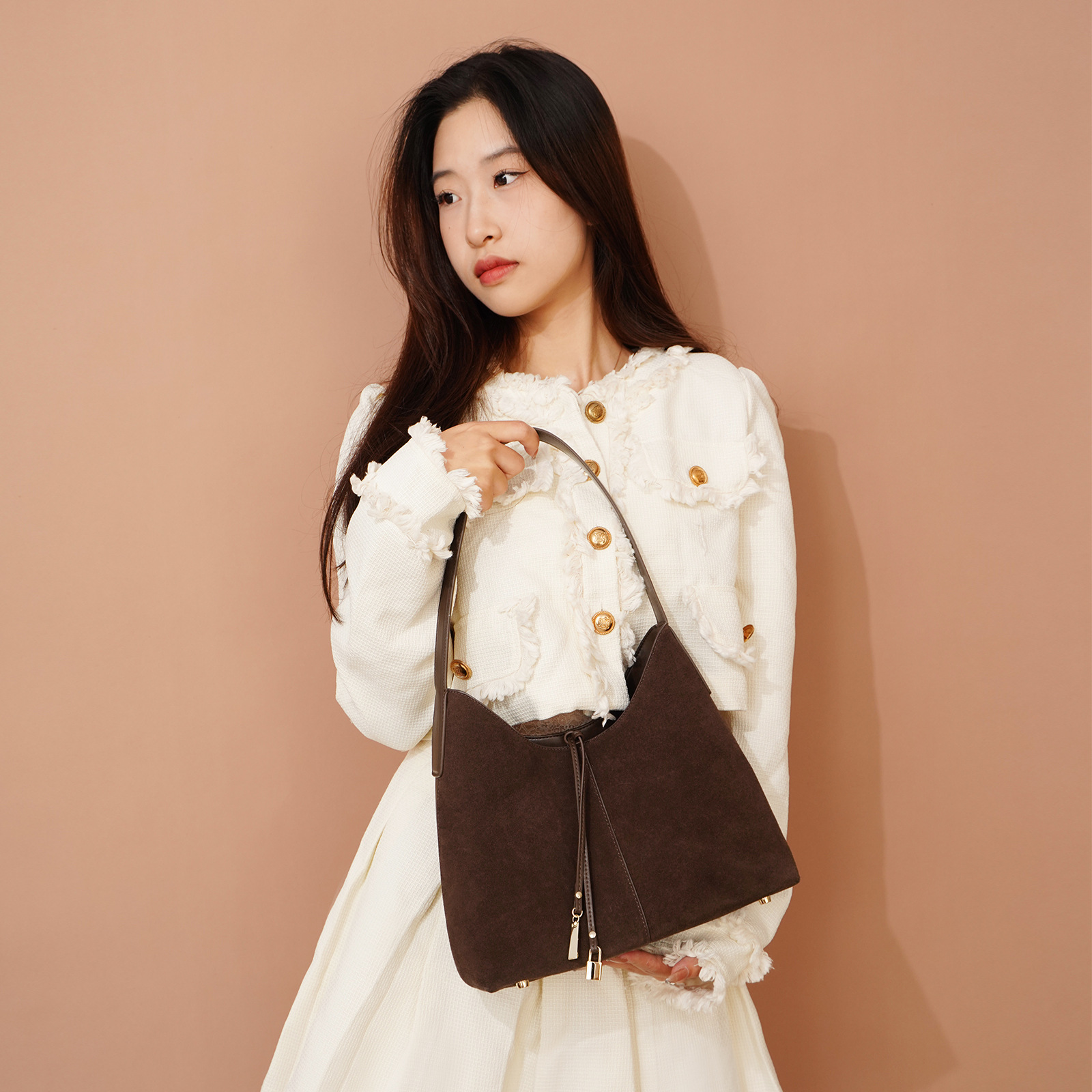 Autumn Winter Private Label Frosted Large Tote Bags Cowhide Leather Sling Shoulder Women's Bags
