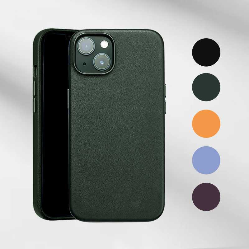 Wintop New Style Genuine Leather &amp; Microfiber Phone Case for iPhone 14/13/12 Crossbody Bag Type Business Protective Cover