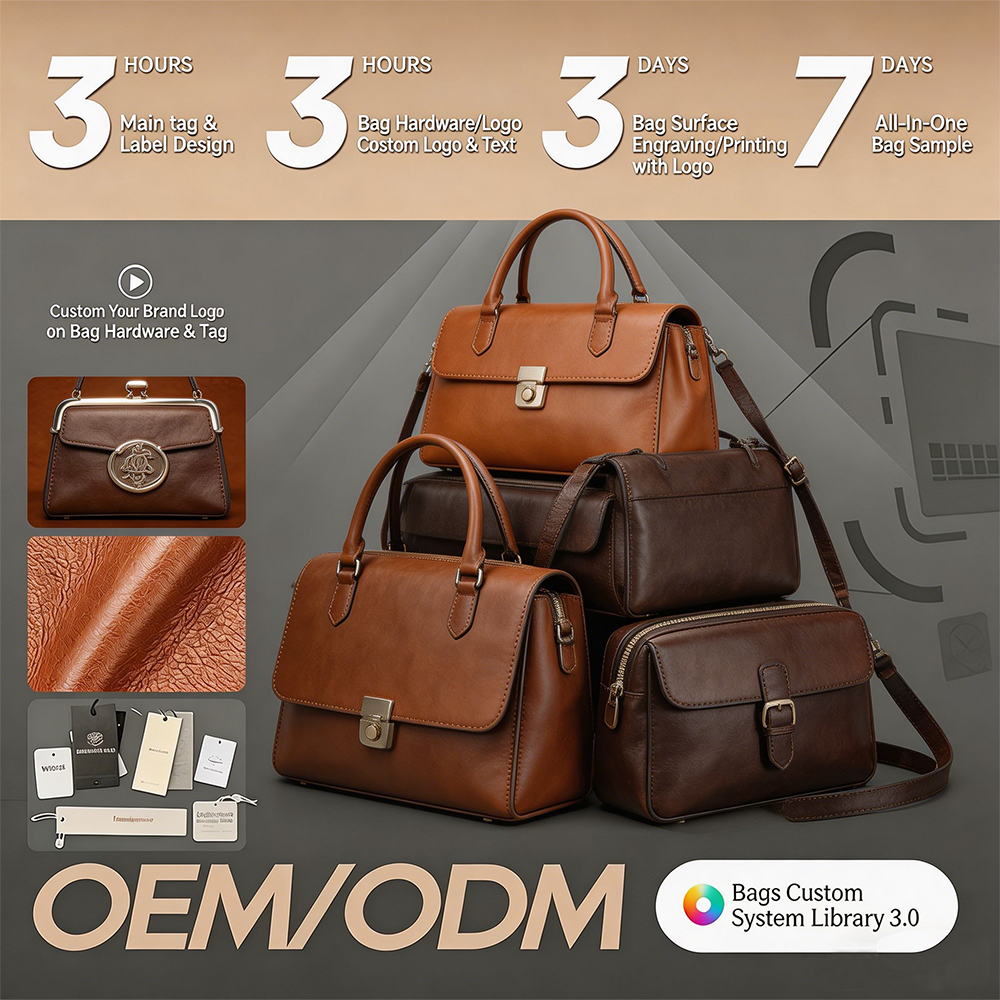 Lychee Pattern Leather Handbags for Ladies Fashion 3pcs Set Tote Crossbody Shoulder Bags Wholesale Daily Work