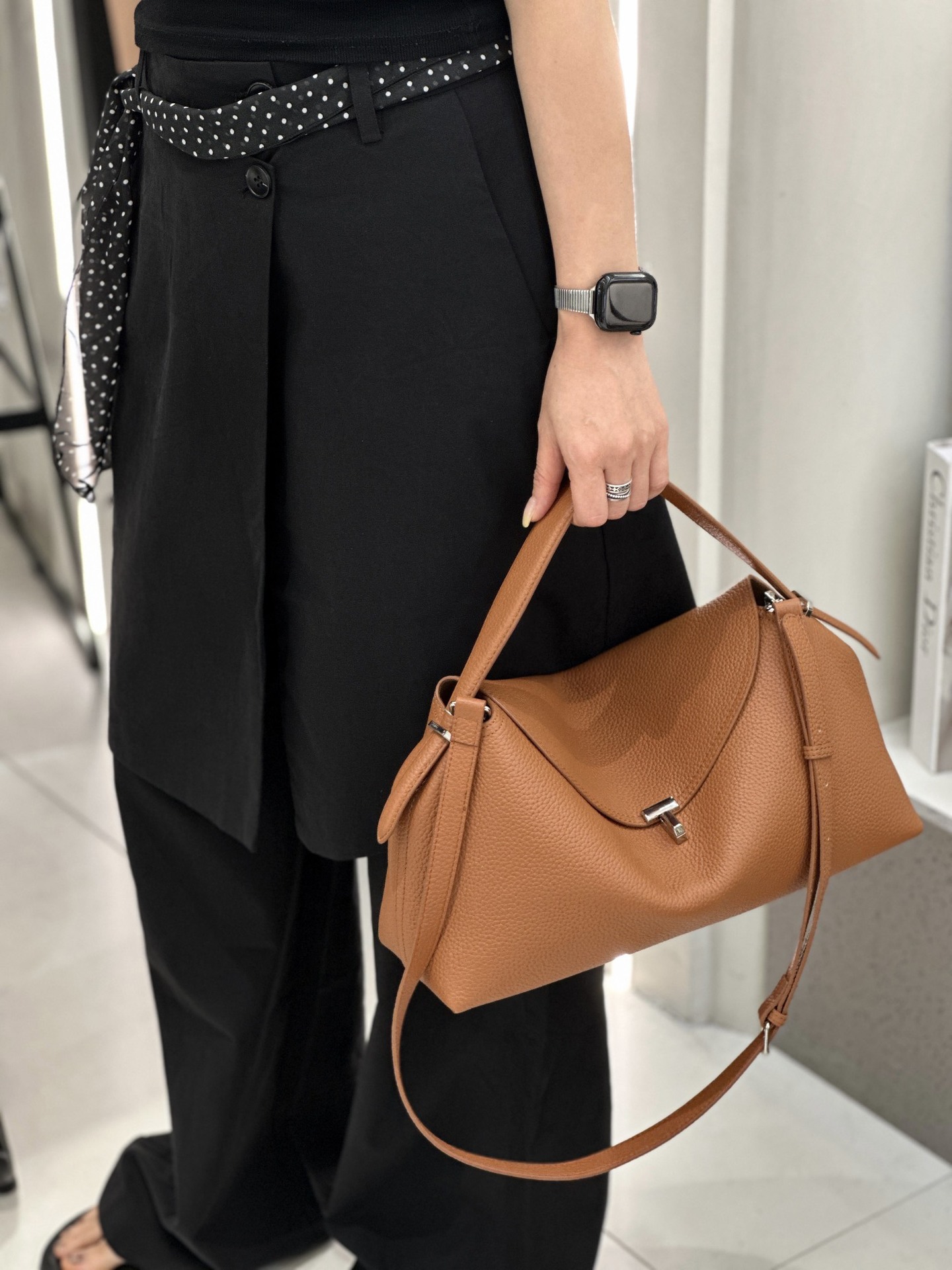 Wholesale Factory Price High Quality Genuine Leather Women's Luxury Designer Togo Handbag Custom Private Label Expandable
