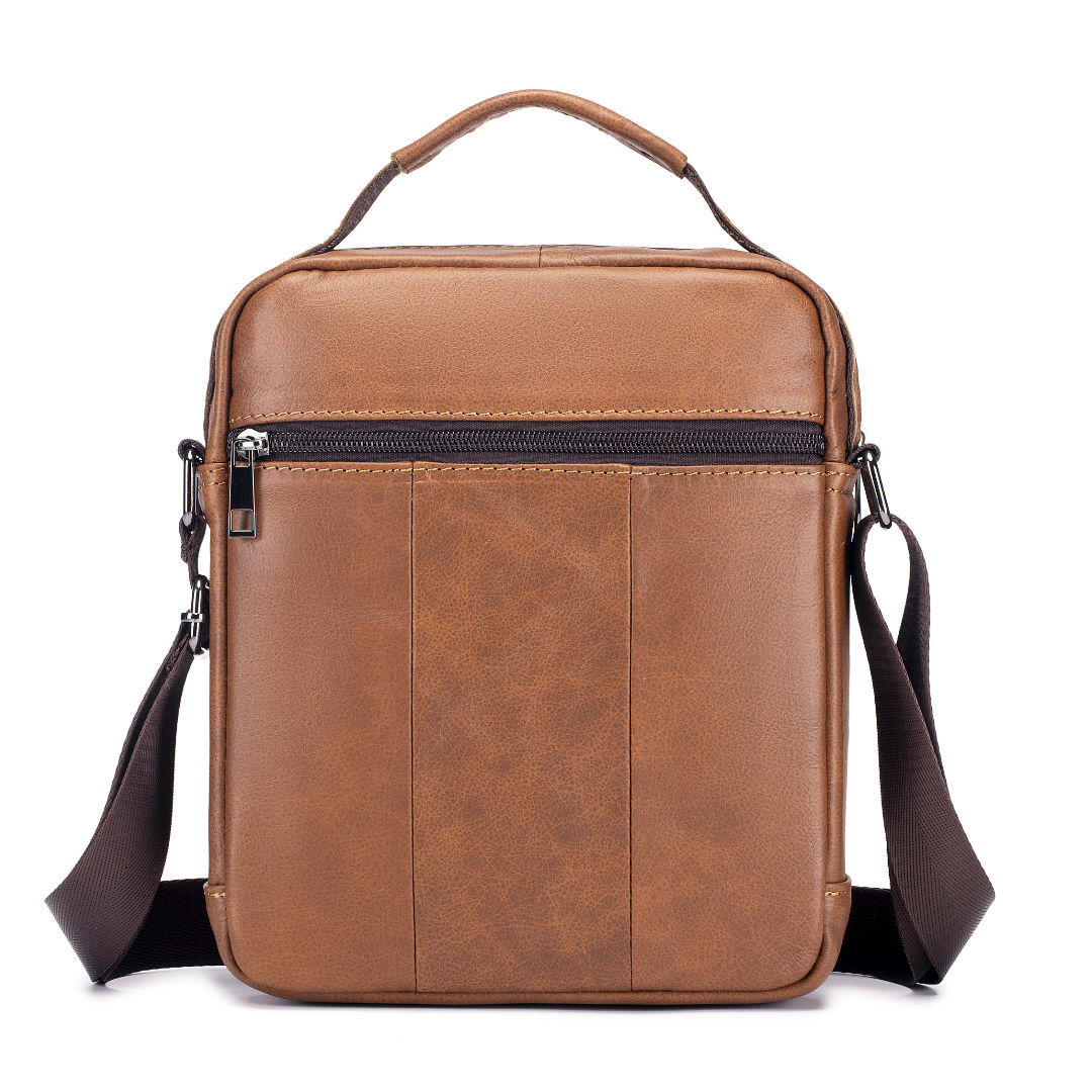 Wholesale First Layer Cowhide Retro Trend Shoulder Bag Men's Large Capacity Hand Genuine Leather Crossbody Bag