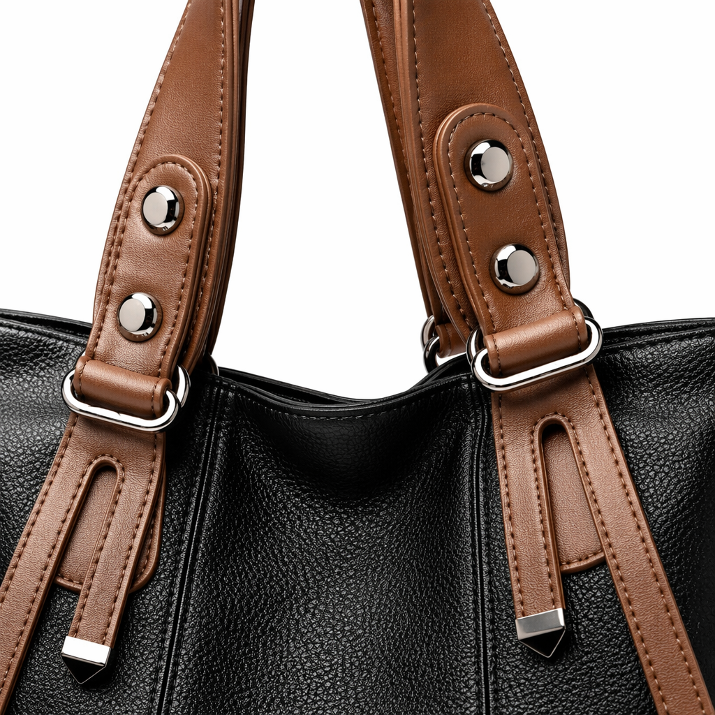 Women's Large Pebbled Leather Tote Bag Top Handle Shoulder Handbag Dual Strap Crossbody Purse Wholesale Custom Logo