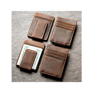 Custom Genuine Leather Magic Money Clip Wallet