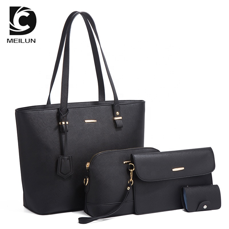 2021 Wholesale New Women's Fashion PU Leather Bag Handbag Set 4 Pcs Ladies Cross Body Bag