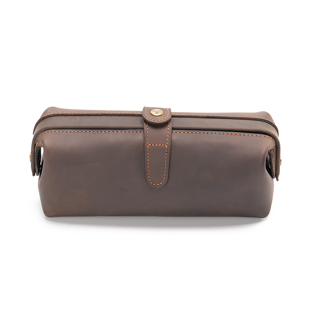 Crazy Horse Leather Vintage Toiletry Bag Genuine Leather Portable Travel Cosmetic Organizer Makeup Storage Custom LOGO OEM ODM