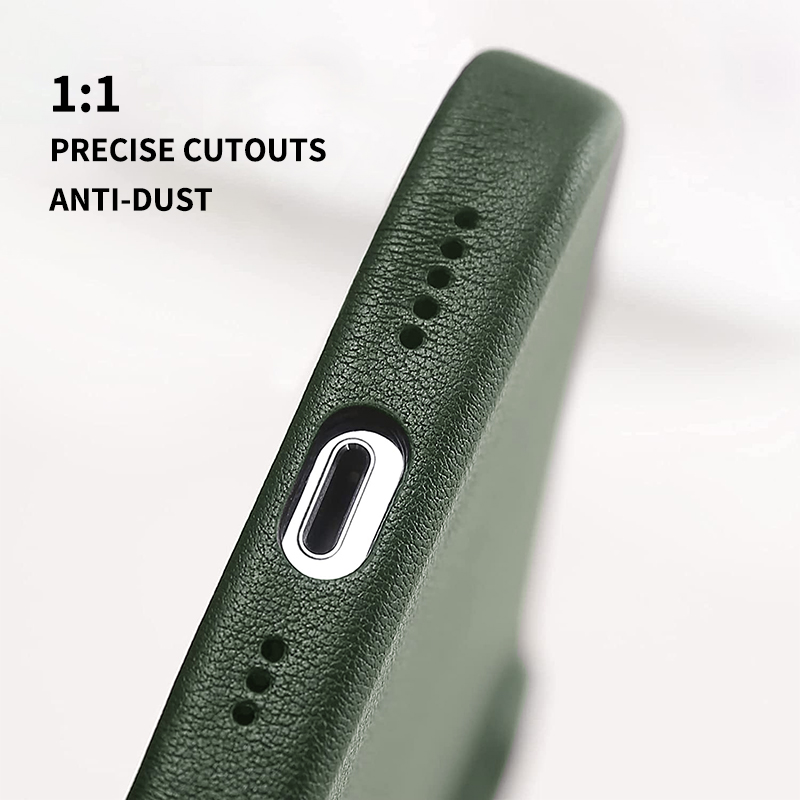Wintop New Style Genuine Leather &amp; Microfiber Phone Case for iPhone 14/13/12 Crossbody Bag Type Business Protective Cover