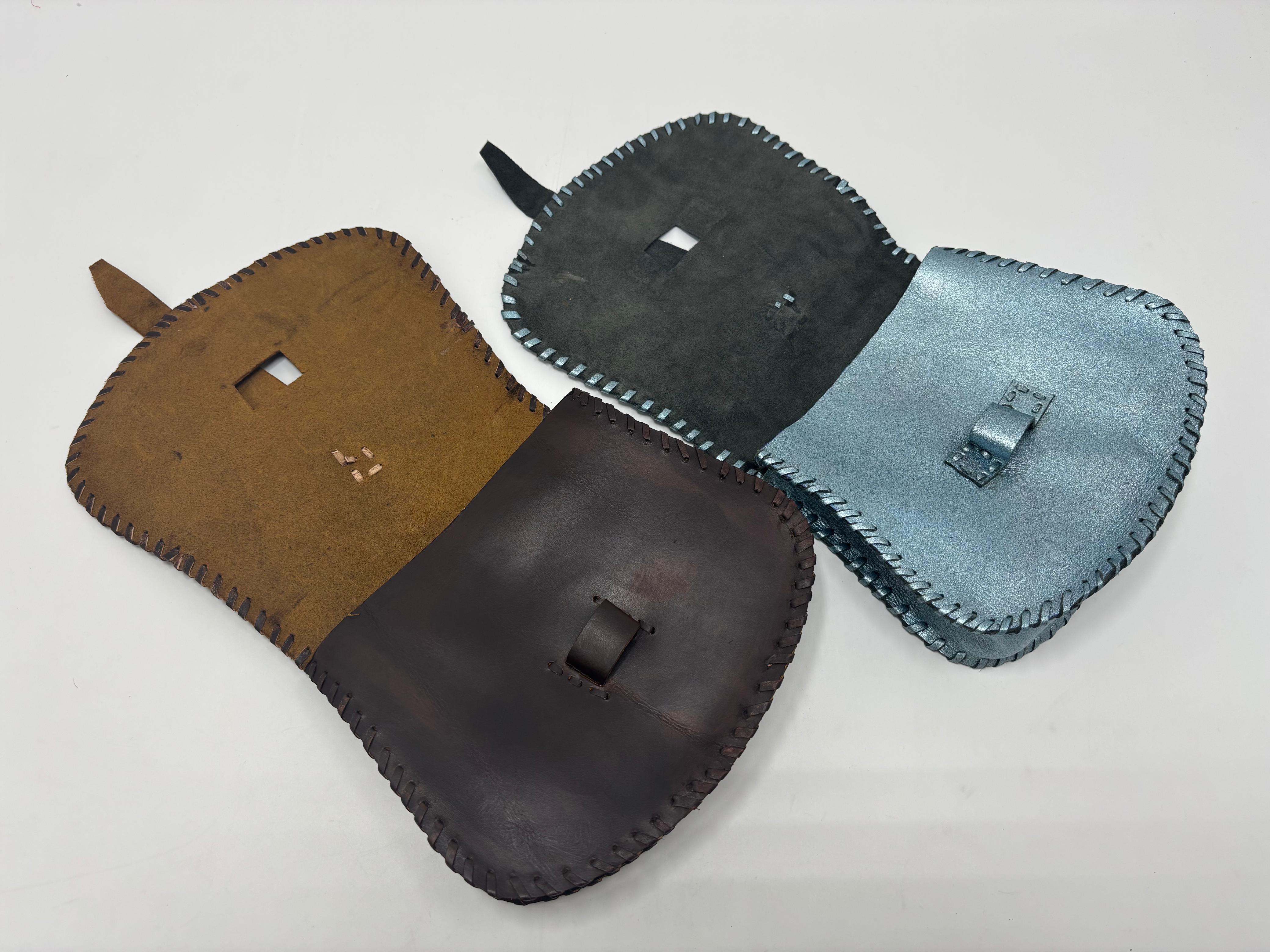 Premium Blue and Black Leather Satchels Bags with Two Buttons for Women OEM Wholesale Custom Export Durable Fashion Accessories