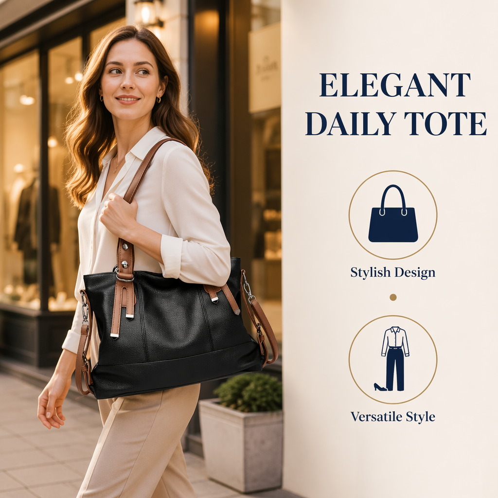 Women's Large Pebbled Leather Tote Bag Top Handle Shoulder Handbag Dual Strap Crossbody Purse Wholesale Custom Logo
